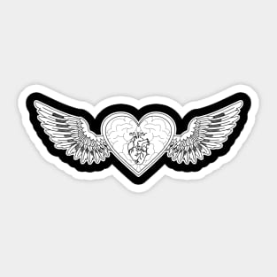 Heart wings Sticker